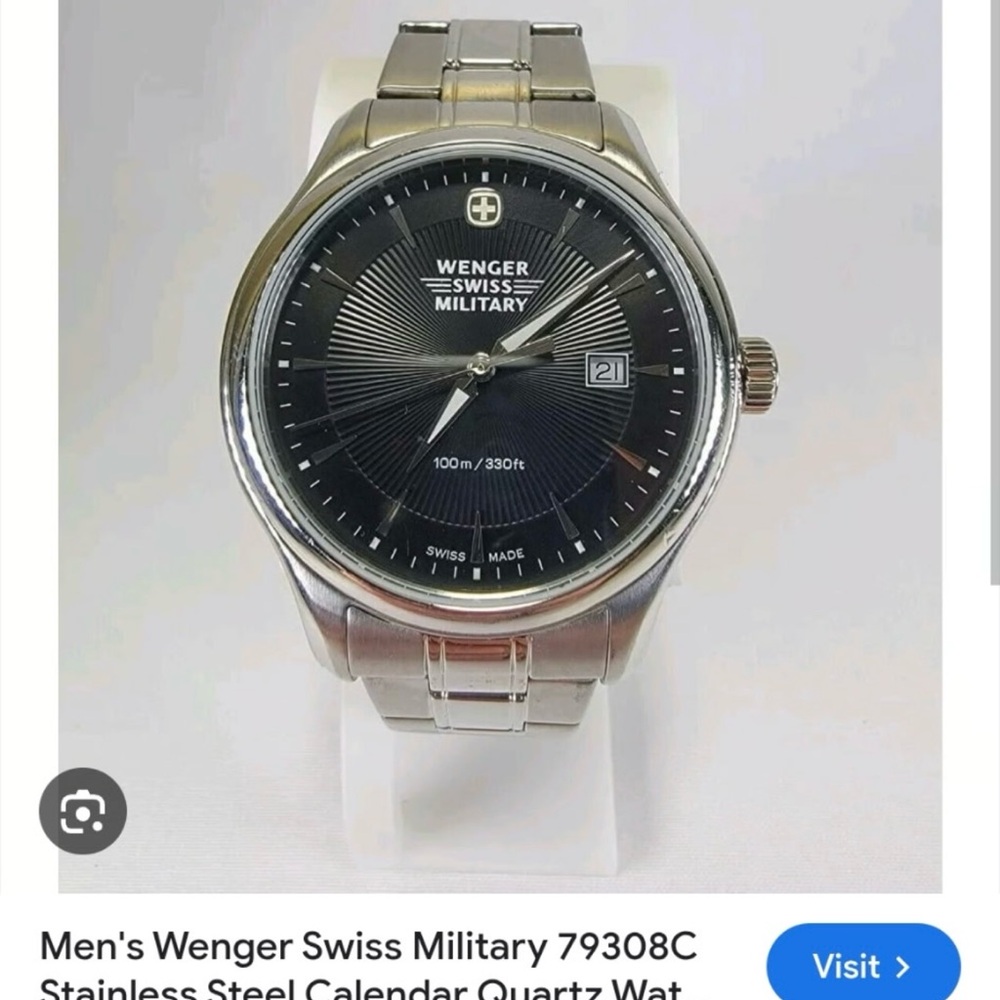 Wenger Swiss Military Silver and Black Watch